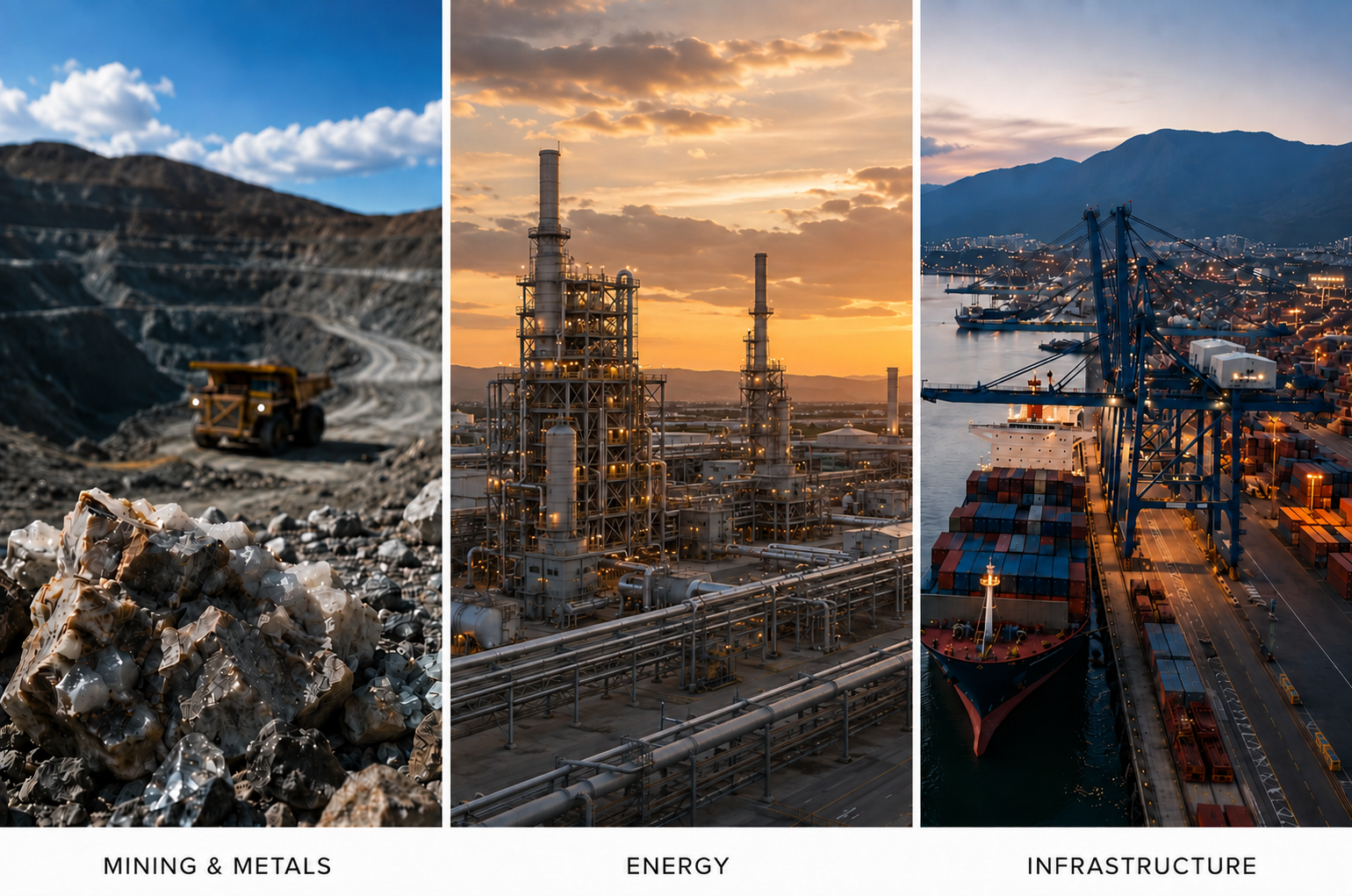 Mining and metals operation, conventional-energy facility and port infrastructure